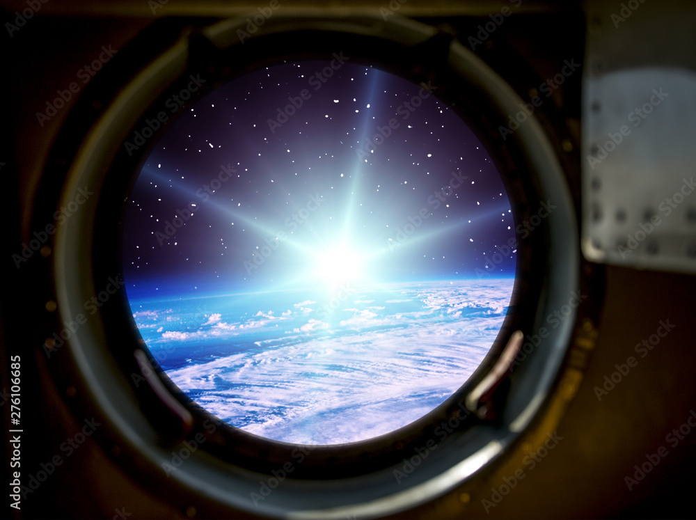 Sunrise, view from spaceship. Elements of this image furnished by NASA. Sunrise, view from spaceship. Elements of this image furnished by NASA.