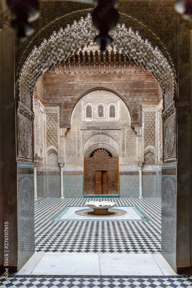 Fotografie Al-Attarine Madrasa, the interior view