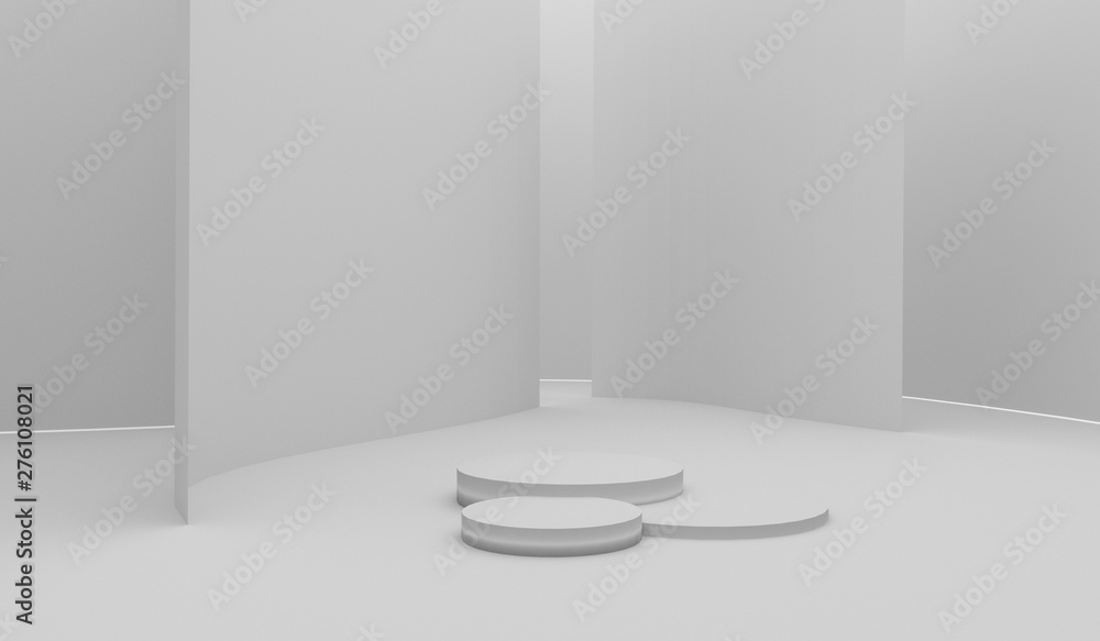 Fototapeta premium podium in a room, 3d illustration