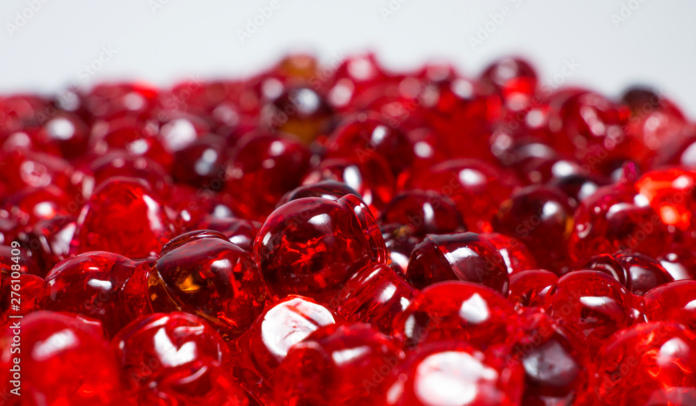 Red caviar close up on a white background Red caviar close up on a white background