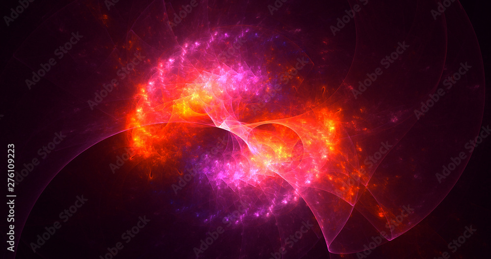 3D rendering abstract round light background