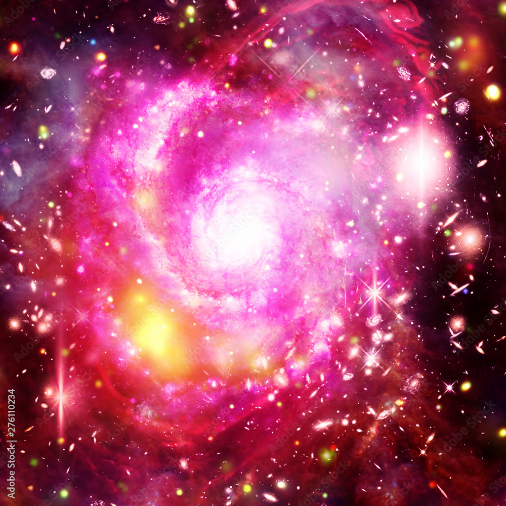 Fototapeta premium Glaxies and nebula in deep space. Star cluster. The elements of this image furnished by NASA.