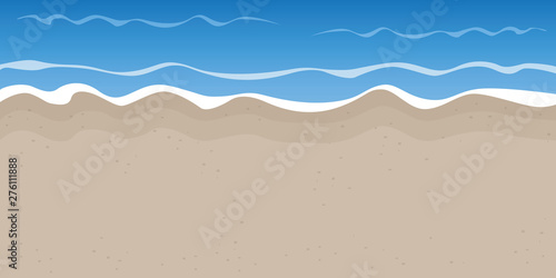 sandy beach and water summer holiday background vector illustration EPS10