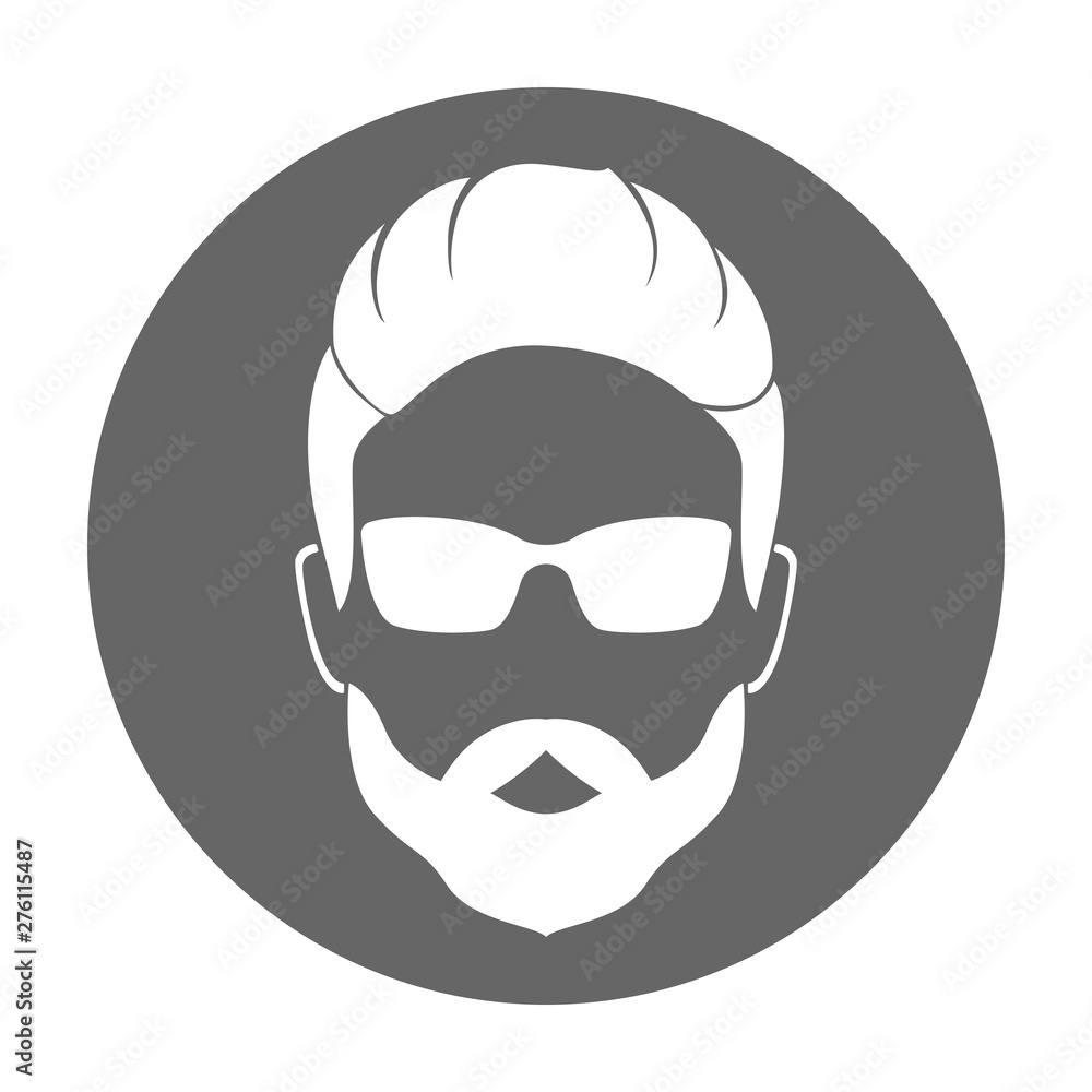 Hipster face avatar. Vector icon. Hipster face avatar. Vector icon.