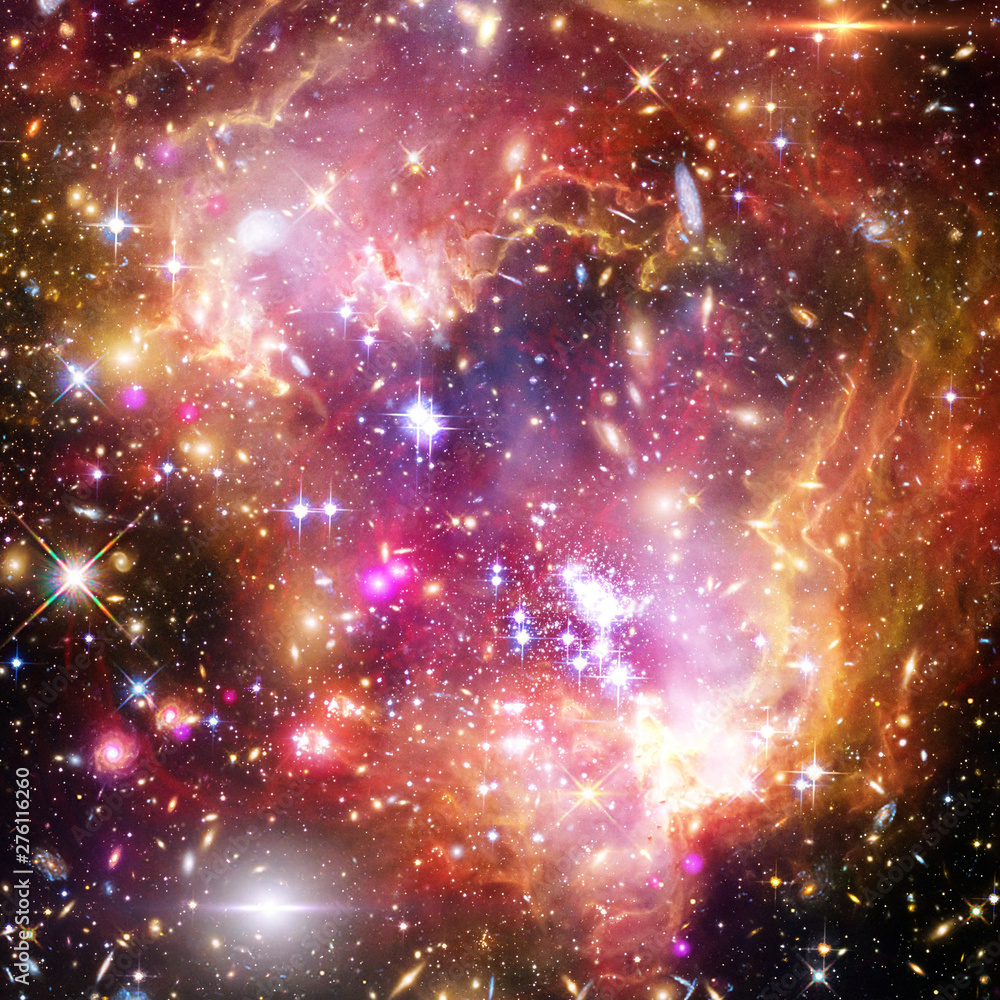Obraz premium Galaxy, nebula and gas. The elements of this image furnished by NASA.