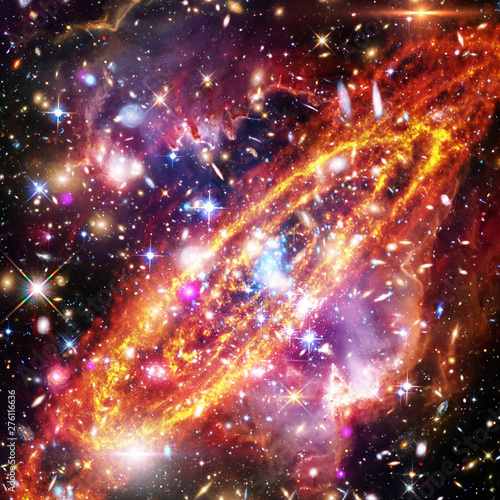 Galaxy, nebula and gas. The elements of this image furnished by NASA.