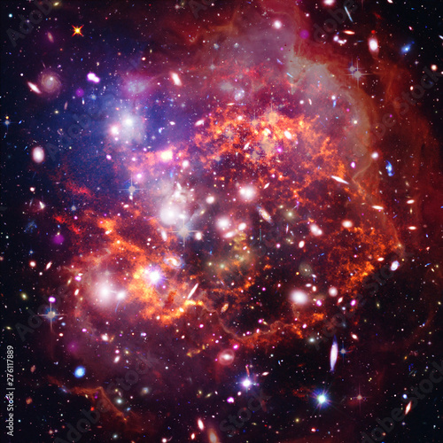 Cosmic galaxy background. Stars and cosmic gas.The elements of this image furnished by NASA. photo