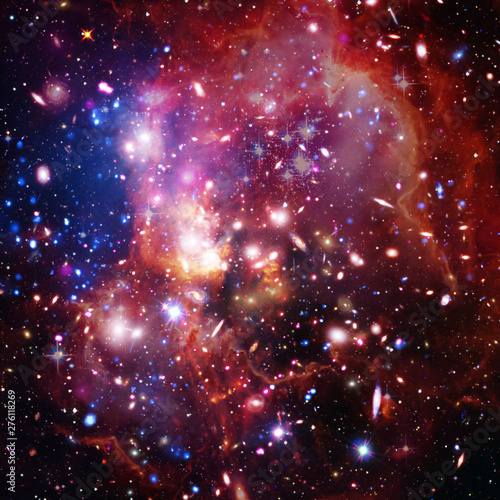 Cosmic galaxy background. Stars and cosmic gas.The elements of this image furnished by NASA.