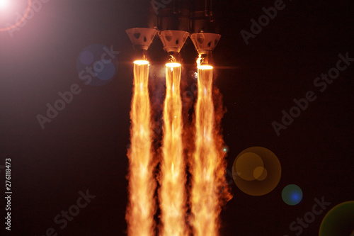 Obraz na plátně Rocket. The elements of this image furnished by NASA.