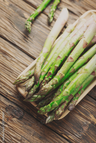 Raw spring asparagus