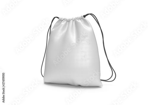 White Backpack bag mockup isolated 3D
