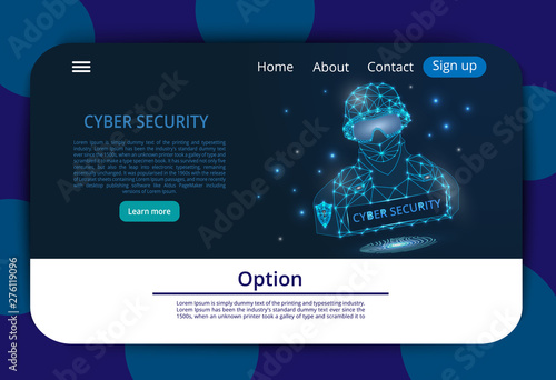 Business card. Abstract image of cyber security concept. Illustrates the idea of cybersecurity or privacy of information in the form of lines and shapes, pieces of glass. antivirus
