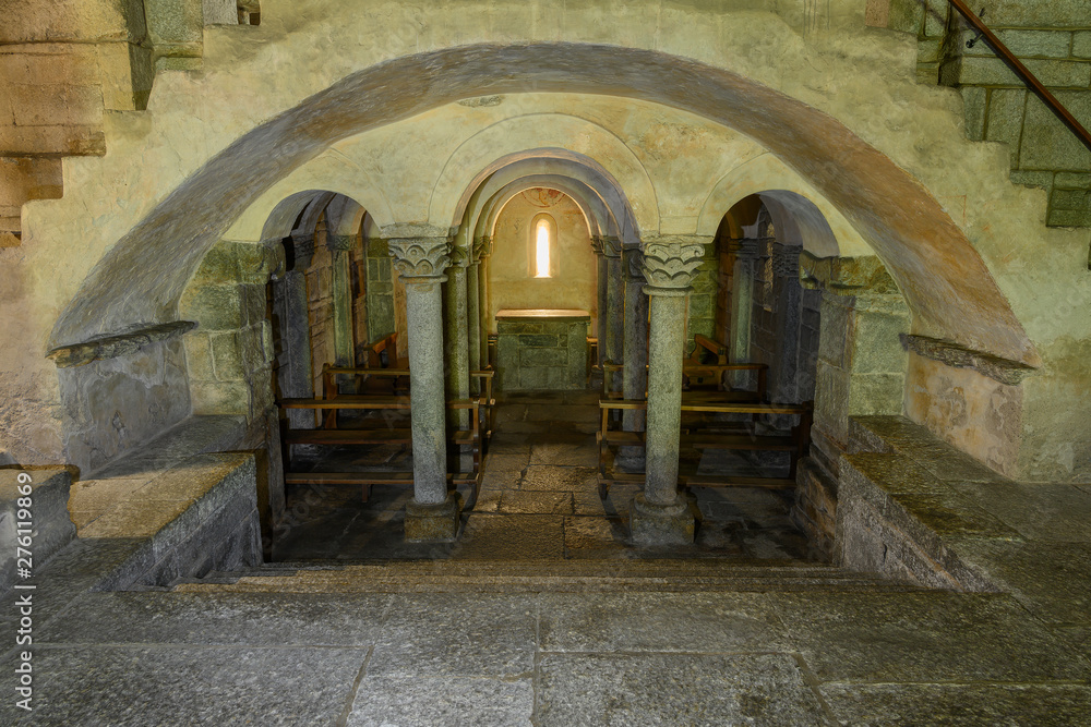 Krypta in der Kirche San Nicolao, Giornico, Tessin, Schweiz