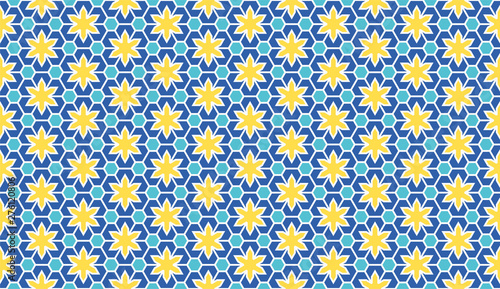 Arabic seamless ornament. Islamic geometric background. Eps 10 illustration.