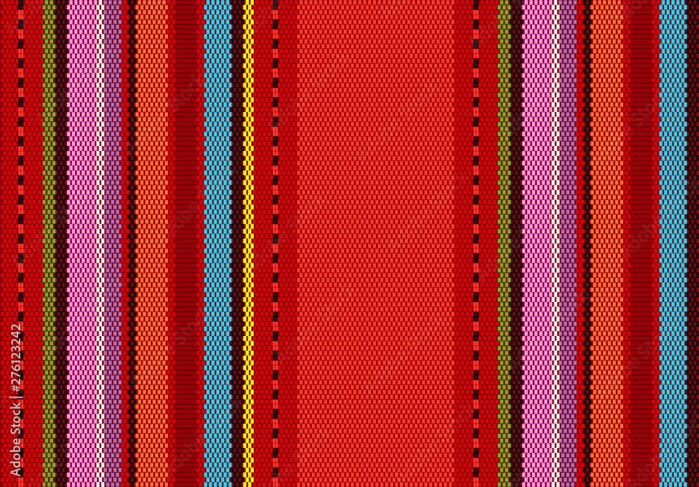 detail background with mexican color. texture pattern for continuous replicate. mexican rug pattern. - obrazy, fototapety, plakaty 
