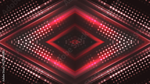 Dark abstract futuristic background. Neon lines glow. Neon lines, shapes. Red glow © Laura Сrazy