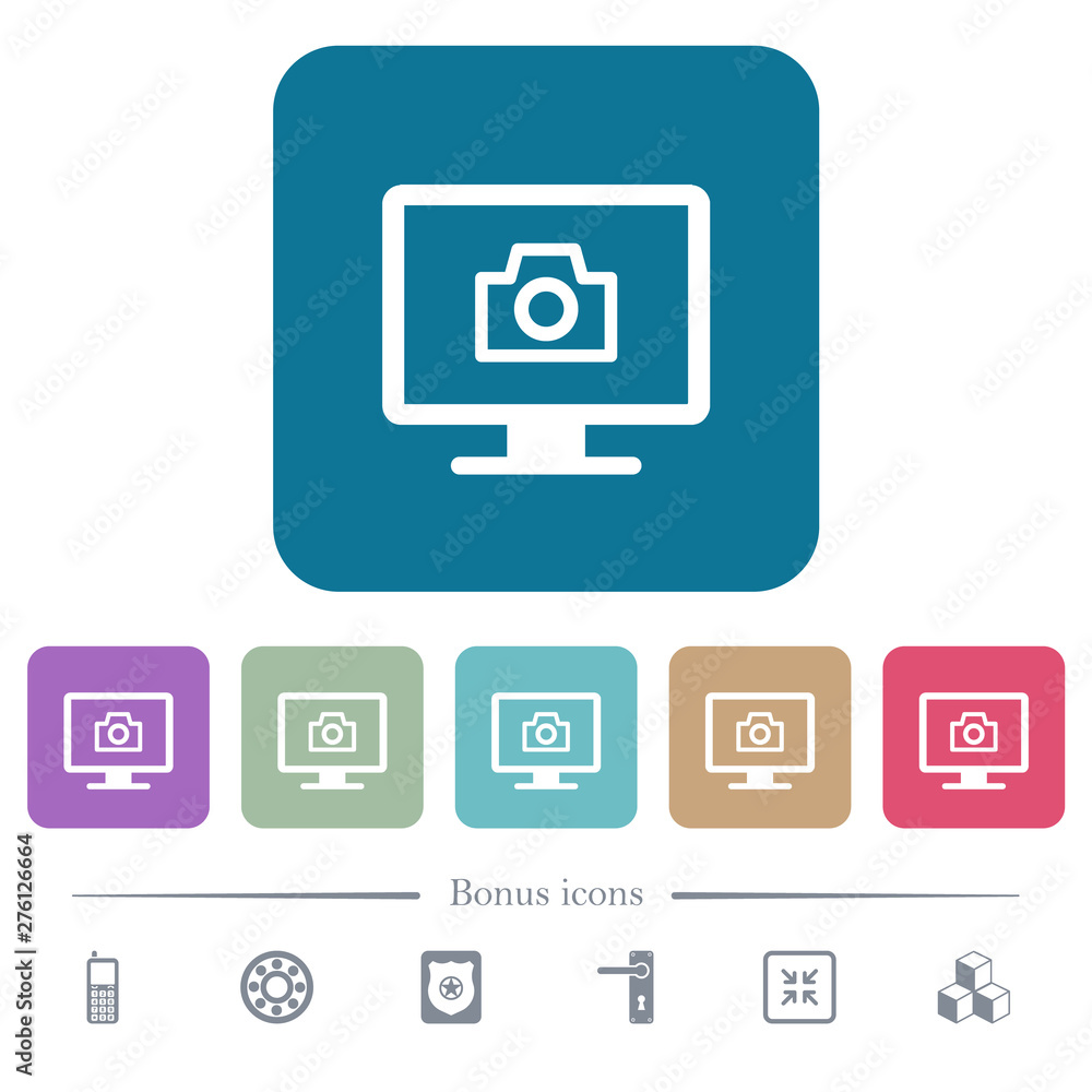 Make screenshot flat icons on color rounded square backgrounds Make screenshot flat icons on color rounded square backgrounds