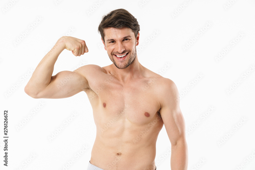 Portrait of a handsome young shirtless sportsman Portrait of a handsome young shirtless sportsman