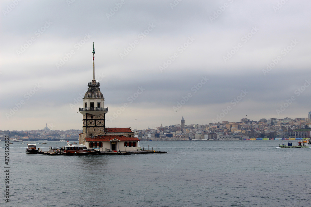  lighthouse kiz kulesi photo in Istanbul Turkey