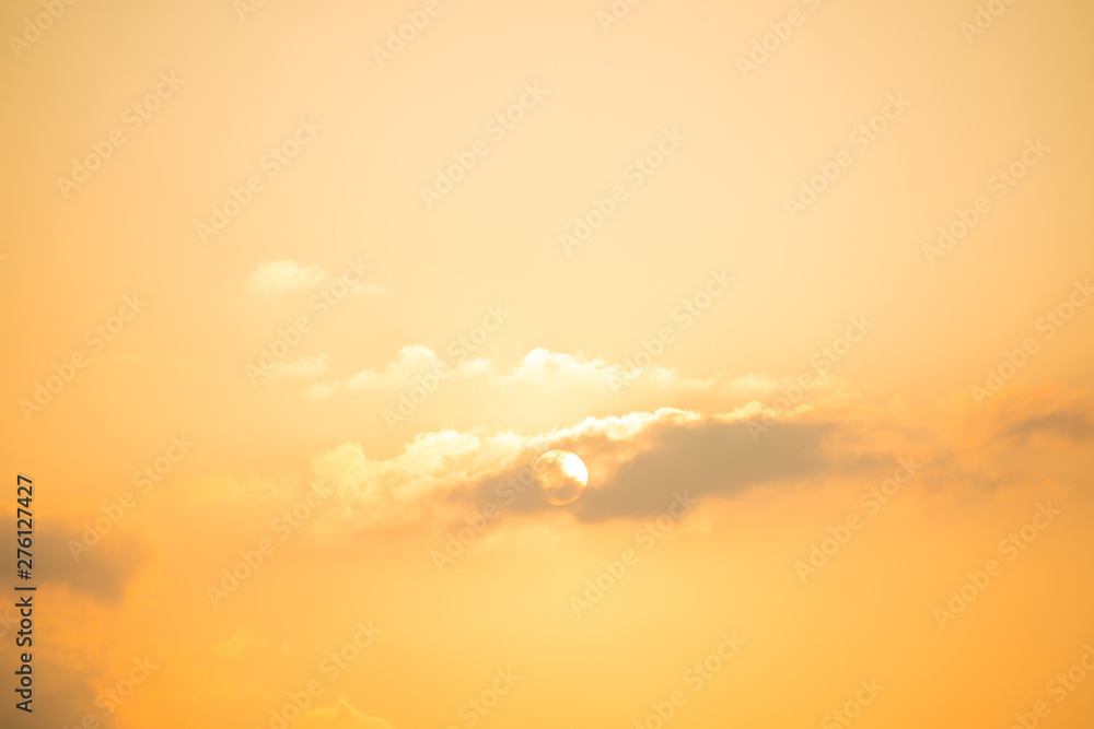 Cloudscape with bright sky and beautiful dramatic sunset. Can be used as background