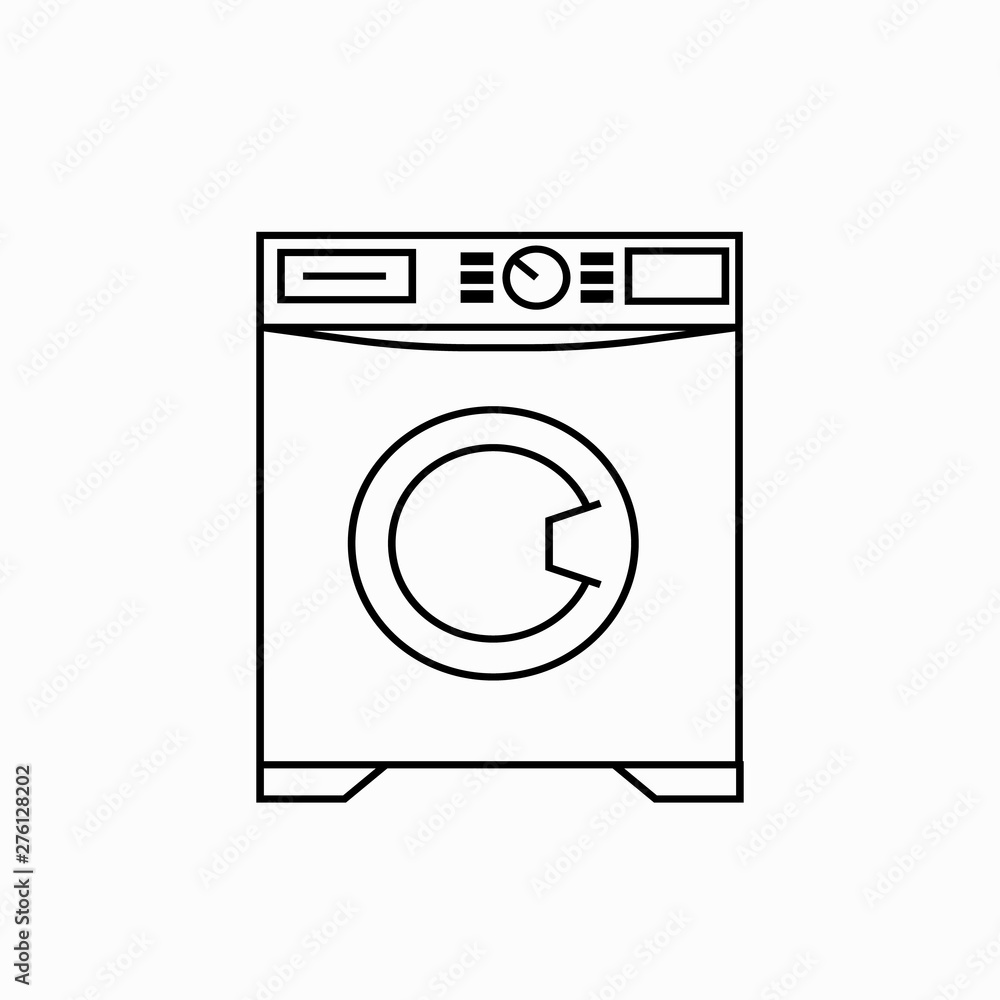 Washer vector icon isolated on white background Washer vector icon isolated on white background