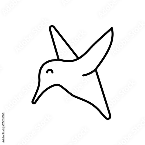 Simple colibri line icon.