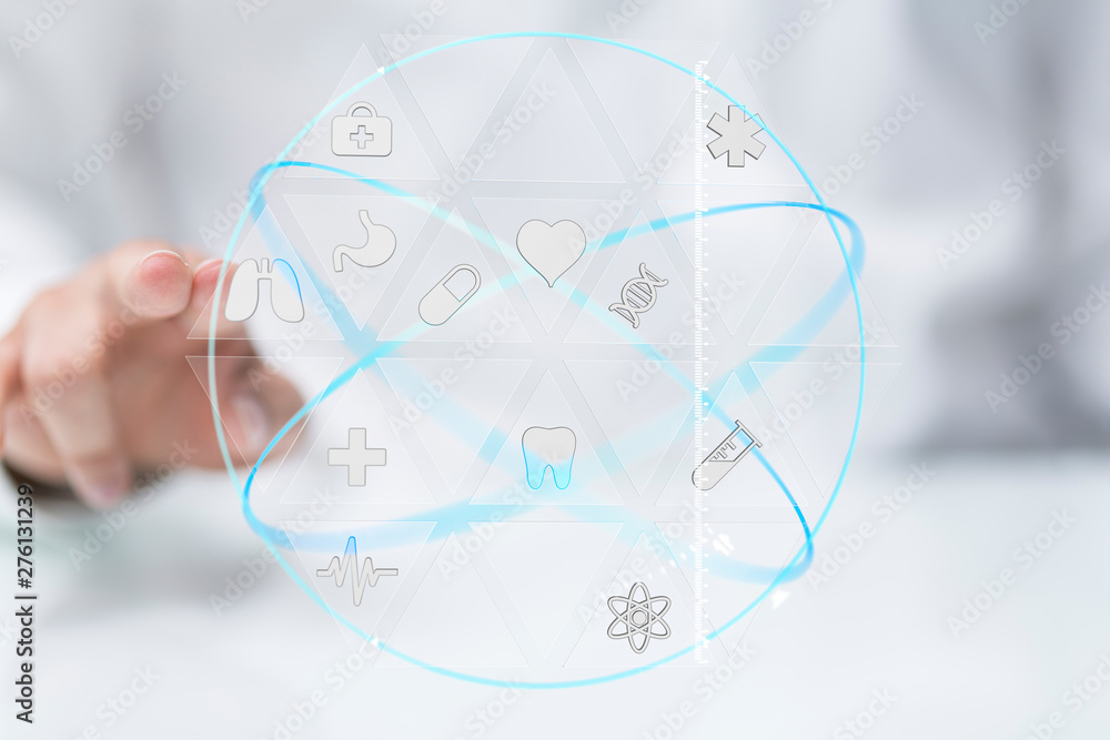 Health Insurance Concept - digital interface