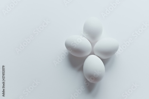 White egg isolated on white background