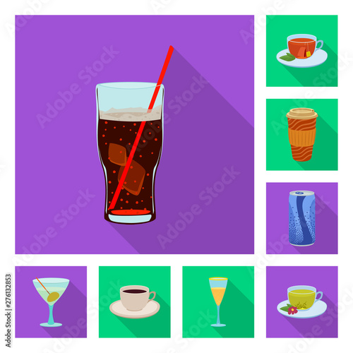 Vector design of drink and bar icon. Set of drink and party stock symbol for web.