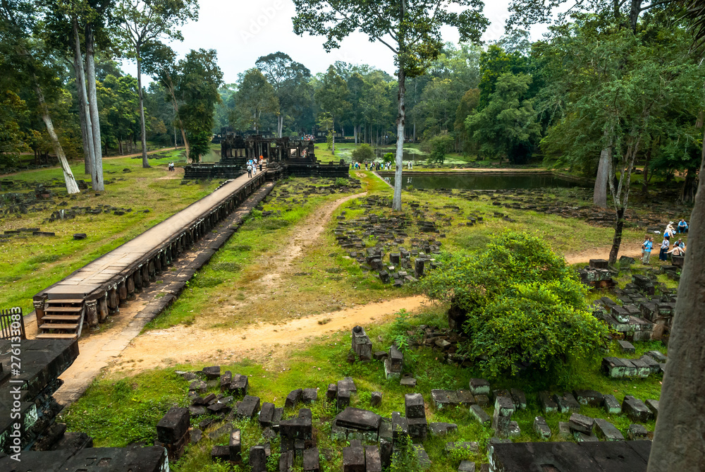 Ancient ruined temple in the middle of the forest, Angkor Wat, Siem Reap, Cambodia Ancient ruined temple in the middle of the forest, Angkor Wat, Siem Reap, Cambodia