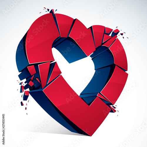 Broken Heart concept breaku...