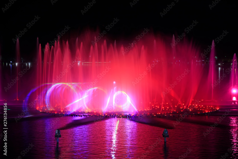 Music fountain water curtain movie images