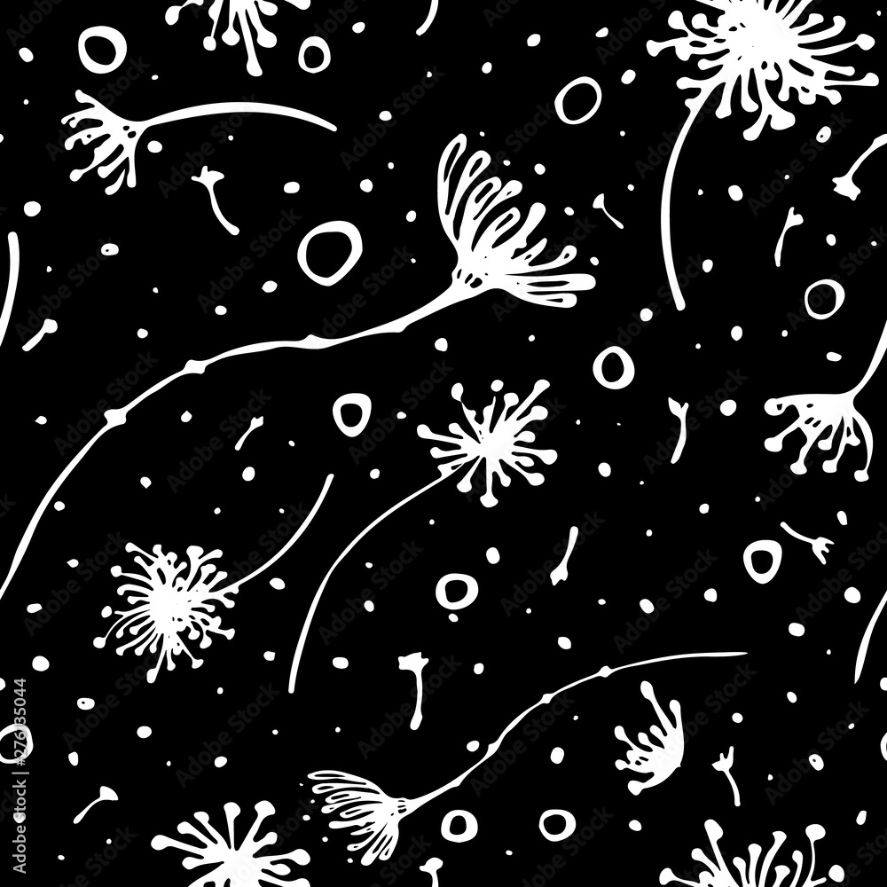 botanical seamless pattern hand drawn vector botanical seamless pattern hand drawn vector