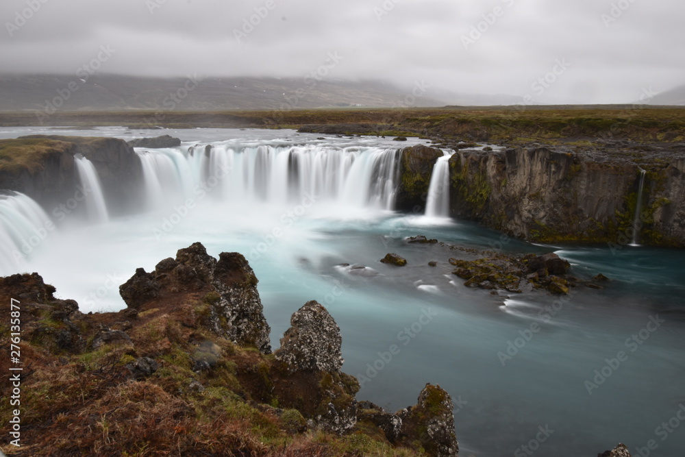The big Godafoss Waterfall in Iceland The big Godafoss Waterfall in Iceland