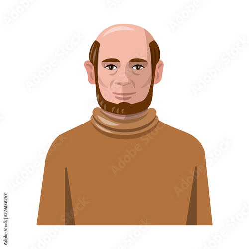 Isolated object of avatar and face sign. Set of avatar and profile stock symbol for web.
