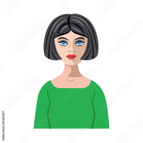 Vector illustration of avatar and face logo. Collection of avatar and profile stock symbol for web.