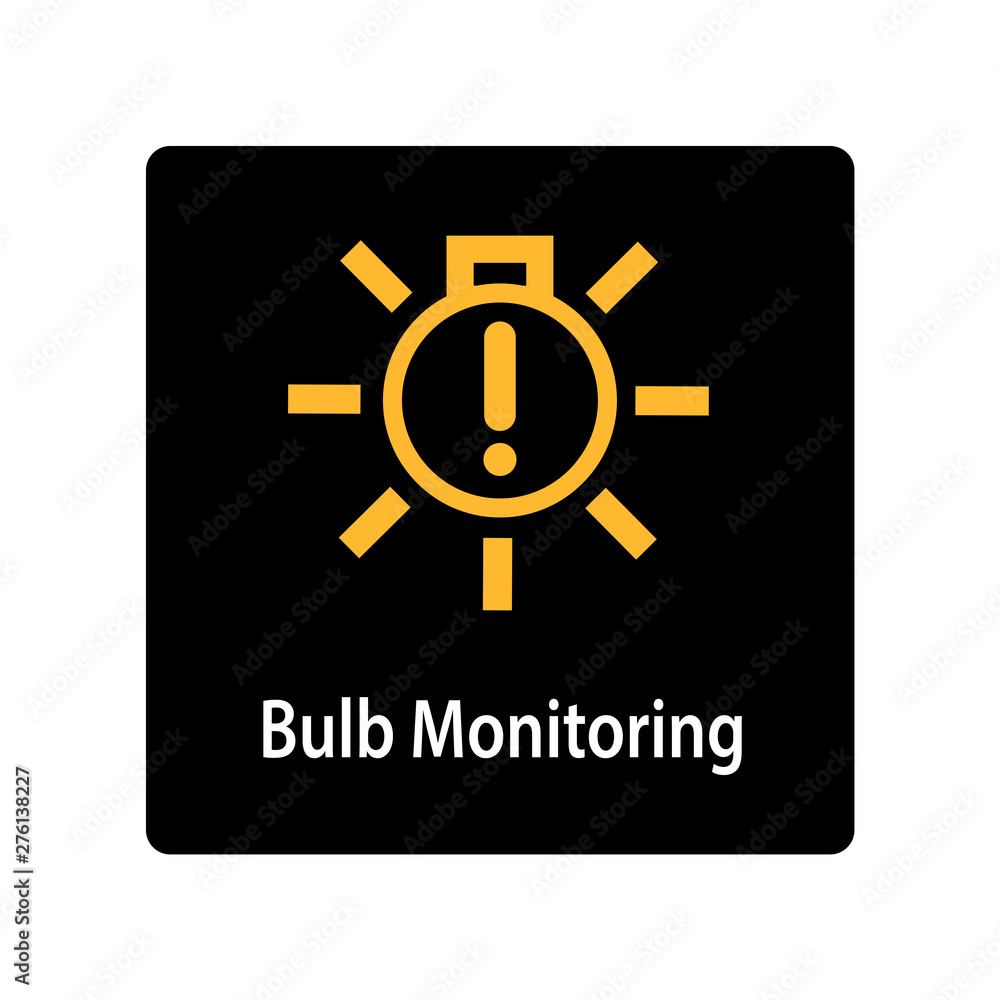 warning dashboard car icon, bulb monitoring warning dashboard car icon, bulb monitoring