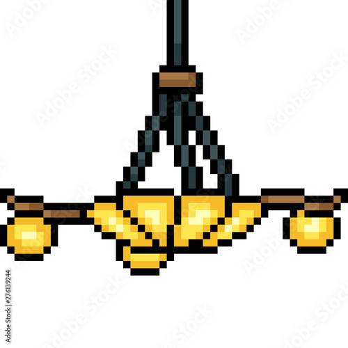 vector pixel art chandelier