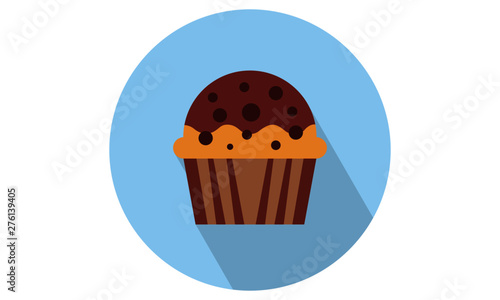 Muffin   Cupcake vector Illustration Flat icon