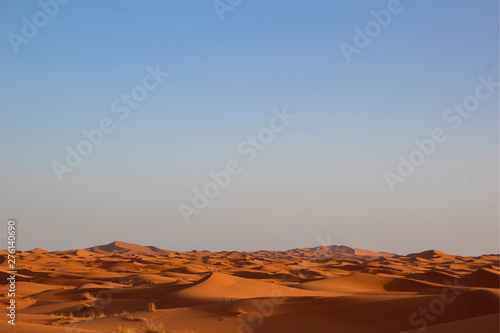Horizon of the Sahara desert in Morocco.