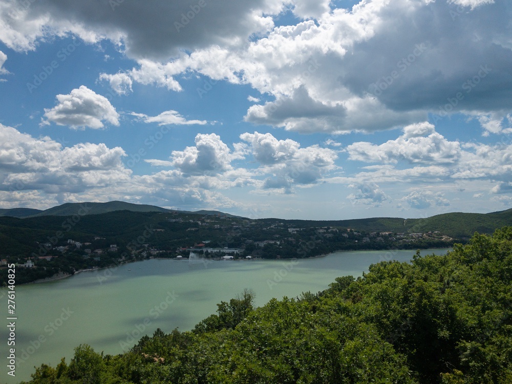 Beautiful view of lake Abrau