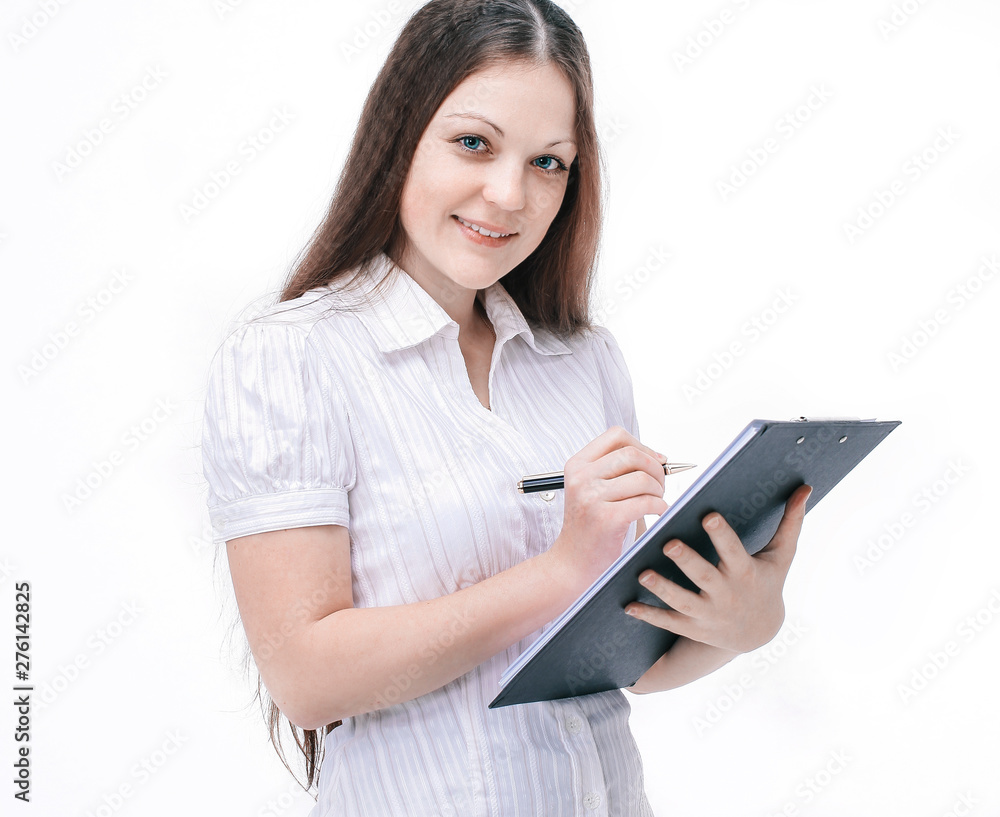 girl student with laptop. isolated on white . girl student with laptop. isolated on white .