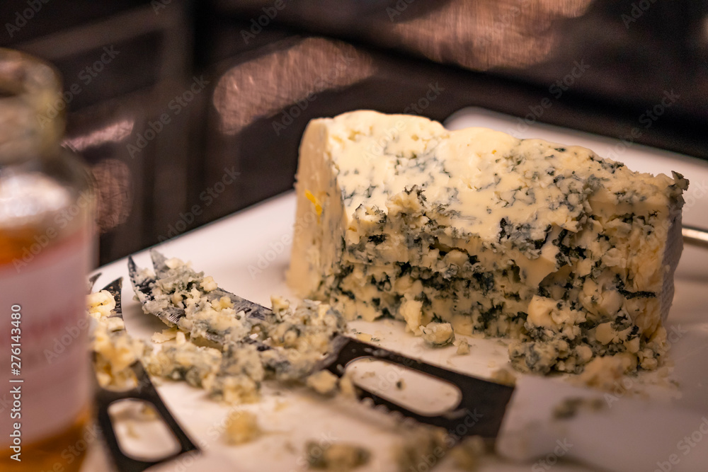 Close up Danish blue cheese