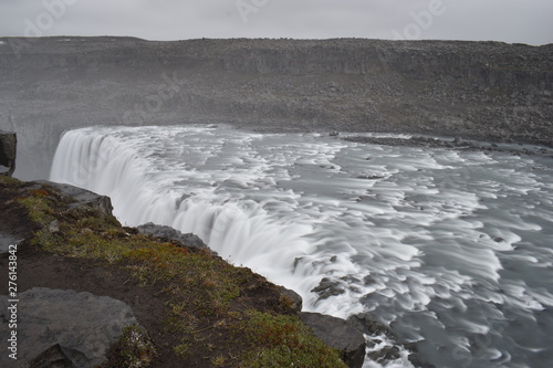 The big Dettifoss Waterfall in the northeast of Iceland