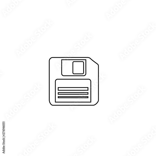 Save icon. File attachment sign