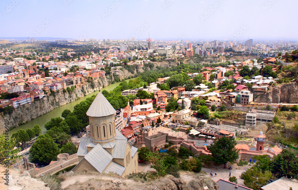 Aerial view on Tbilisi, Georgia