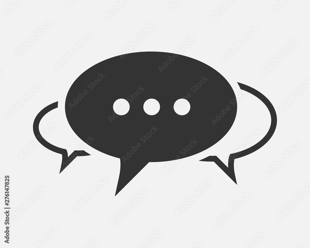 Talk bubble speech icon. Blank empty bubbles vector design elements. Chat on line symbol template. Dialogue balloon sticker silhouette.