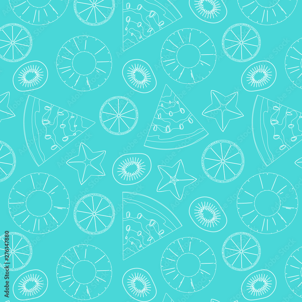 summer fruits seamless background vector summer fruits seamless background vector