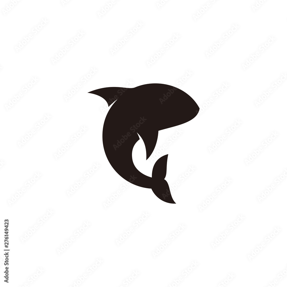 silhouette of shark silhouette of shark