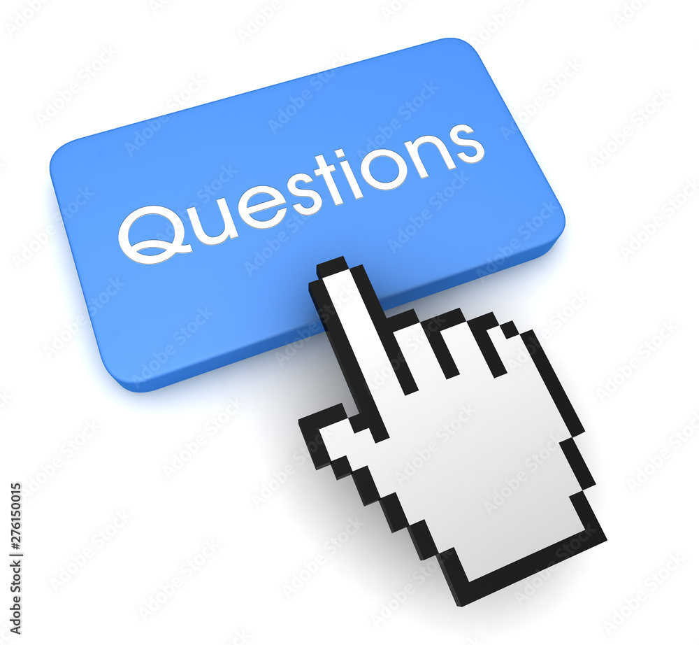 questions push button concept 3d illustration questions push button concept 3d illustration